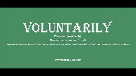 voluntarily meaning